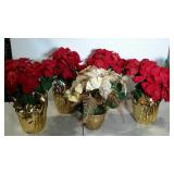 Holiday decor, everlasting poinsettia plants,