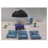 Small aquarium with rocks plants, stress coat,