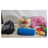 Kids lot, includes back rest pillow, ball, baby