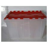 Locking lid tote. 21"×15"×12".