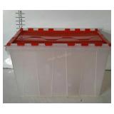 Locking lid tote. 21"×15"×12".