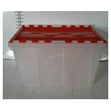 Locking lid tote. 21"×15"×12".