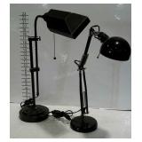 Two desk lamps. Both adjustable but neither