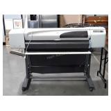 HP disignjet 500 large format printer, powers up