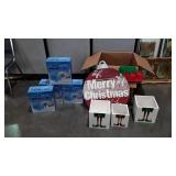 Holiday decor, includes 4 inflatable snow forts,