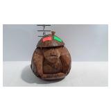 Carved coconut monkey