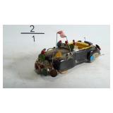 Vintage small toy rubber car by Arcor, painted and