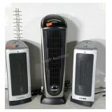 Three LASKO electric tower heaters. Not tested