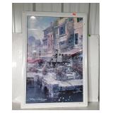 Home decor Framed Print, Village Cityscape 28x40"