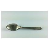 Sterling silver spoon pin damask rose