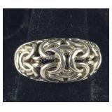 Sterling silver filigree ring size 9