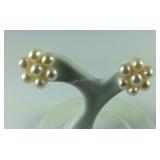 14k gold and 3mm pearl stud earrings