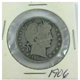 1906 barber half dollar