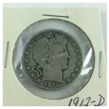 1912-D barber half dollar
