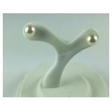 Sterling silver and 4mm pearl studs