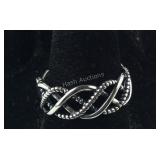 Sterling silver size 8 braided ring