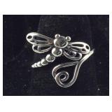 Sterling silver size 6 dragonfly ring