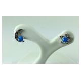 Sterling silver moon and star earrings