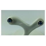 Sterling silver lab opal 5mm stud earrings