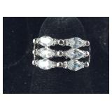 Sterling silver CZ ring size 5