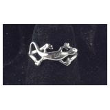 Sterling silver size 5 lizard ring