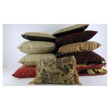 Group of decorator pillows