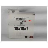 Box of 4 Filtrete air filters, 3M, 18 × 18 × 1