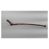 Natural wood walking stick with rubber tip, 37"