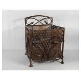 Decorative metal storage bin with removable bin,