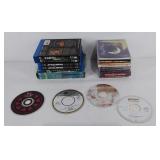 Group of DVDs and CDs, DVDs include box set of