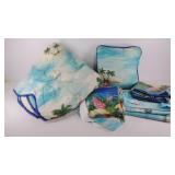 Tropical design Full-size bedding set, comforter,