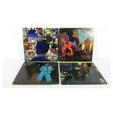 David Bowie vinyl record album group, 4 titles,