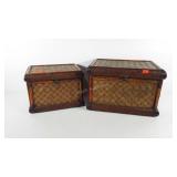 Pair of decorative storage boxes