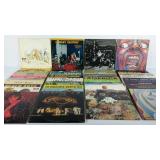 Classic rock vinyl record album group, includes