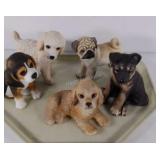 Lenox dog decor statues.