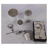 Glass jars with damage,  baby rattler, etc