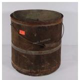 Wooden bucket.