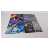 Vinyl record albums.