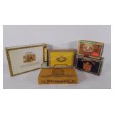 Empty cigar boxes.