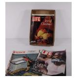 LIFE Magazine lot, some pages are ripped and worn.
