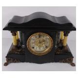 Mantel clock, missing key and back.