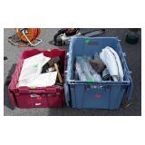 Two totes with Hardware Related items,