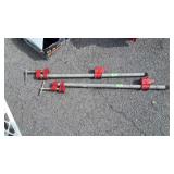 Two Pipe Clamps. 16"
