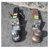 Two Trailer Receivers, one 2" one 2 5/16" ball,