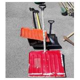 Three Snow Shovels, 2 poly one aluminum