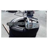 Older Stihl 020 AV Chainsaw, 14" bar, has case