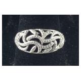 Size 7 Sterling diamond accent band ring