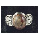 Size 11 artisan crafted Sterling 3ct matrix fire