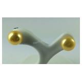 8mm golden freshwater cultured pearl stainless