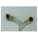 Sterling silver 1.15ct Brazilian citrine cushion